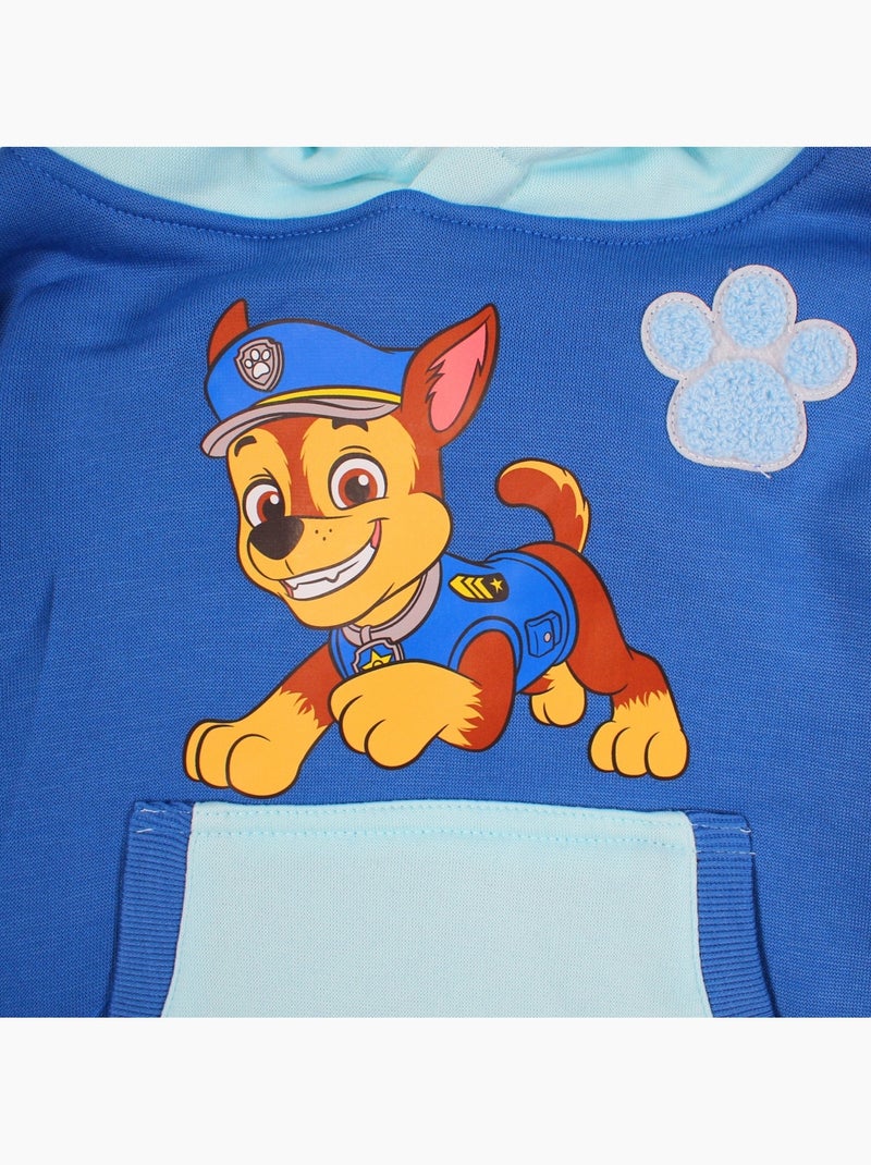 Paw patrol - conjunto composto por casaco com fecho de correr e gola alta e calças de treino Azul - Kiabi