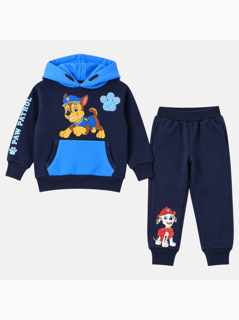 Paw patrol - conjunto composto por casaco com fecho de correr e gola alta e calças de treino Azul-marinho - Kiabi
