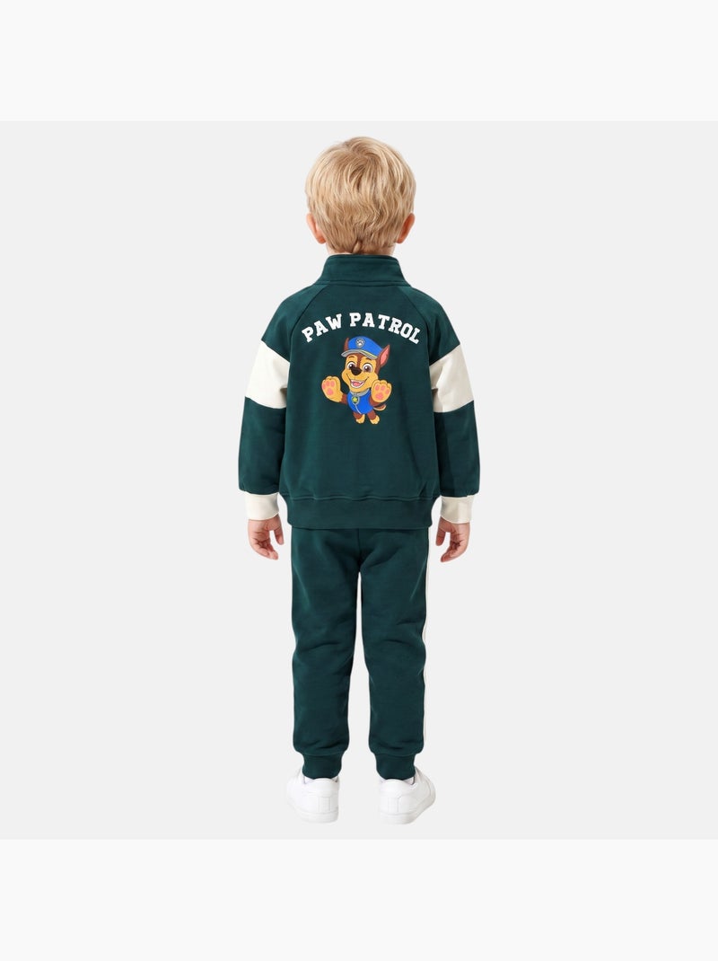 Paw patrol - conjunto composto por casaco com fecho de correr e gola alta e calças de treino Cáqui - Kiabi