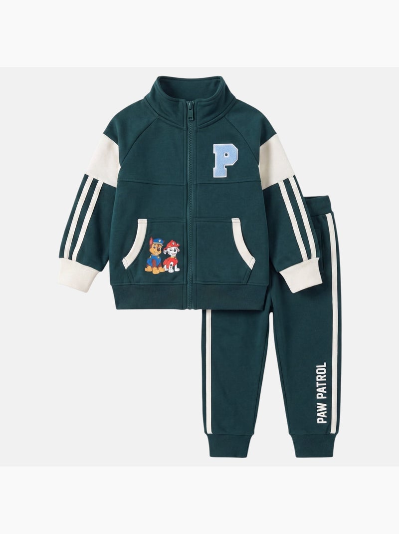 Paw patrol - conjunto composto por casaco com fecho de correr e gola alta e calças de treino Cáqui - Kiabi
