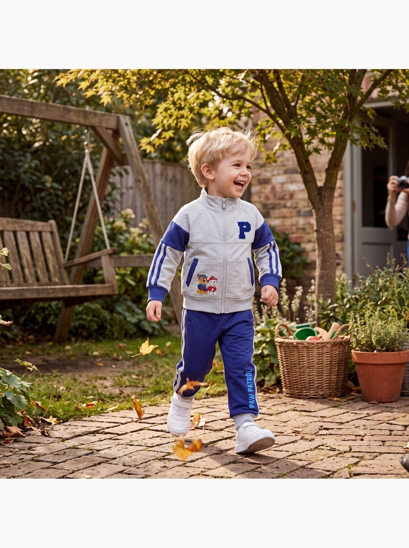 Paw patrol - conjunto composto por casaco com fecho de correr e gola alta e calças de treino Cinza - Kiabi