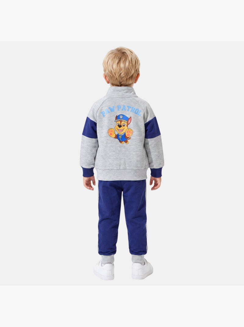 Paw patrol - conjunto composto por casaco com fecho de correr e gola alta e calças de treino Cinza - Kiabi
