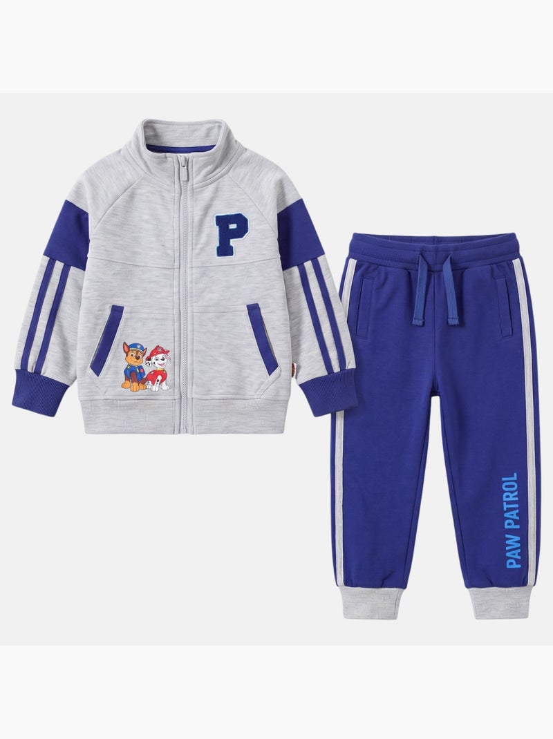 Paw patrol - conjunto composto por casaco com fecho de correr e gola alta e calças de treino Cinza - Kiabi