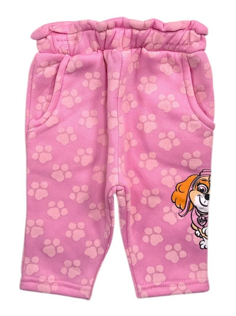 Paw patrol - conjunto de camisola e calças estampadas com folhos Rosa - Kiabi