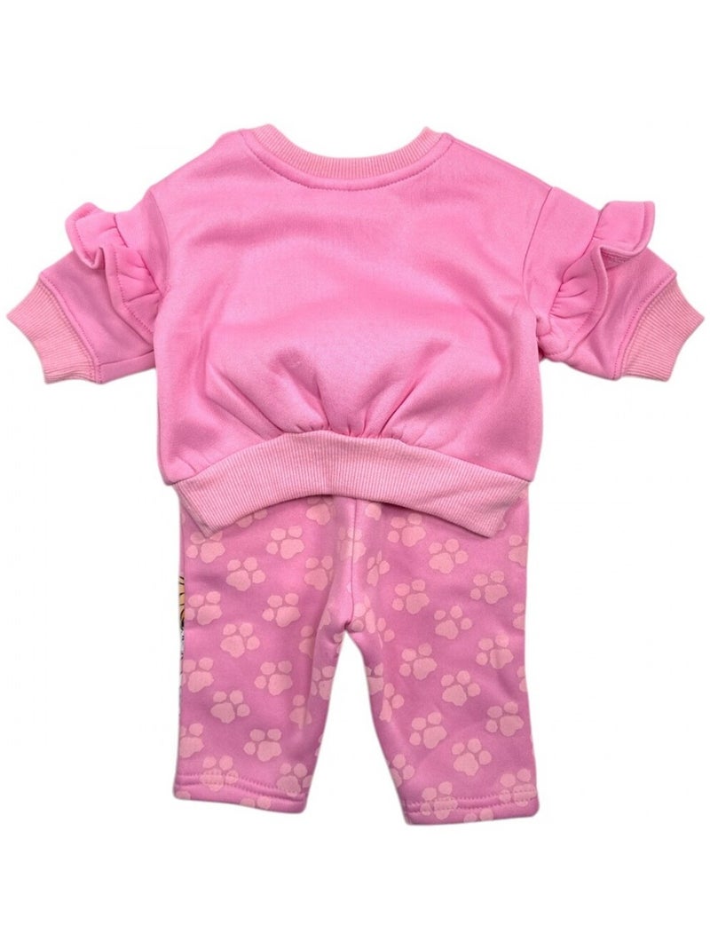 Paw patrol - conjunto de camisola e calças estampadas com folhos Rosa - Kiabi
