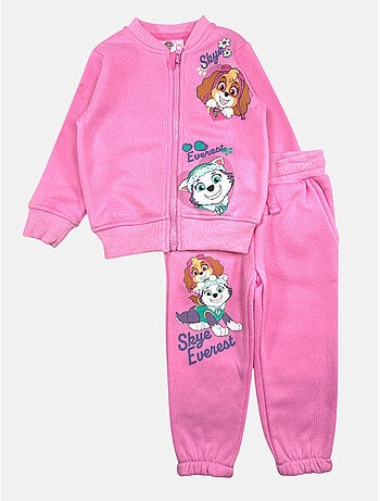 Paw Patrol - Conjunto fato de treino menina casaco e calças estampado