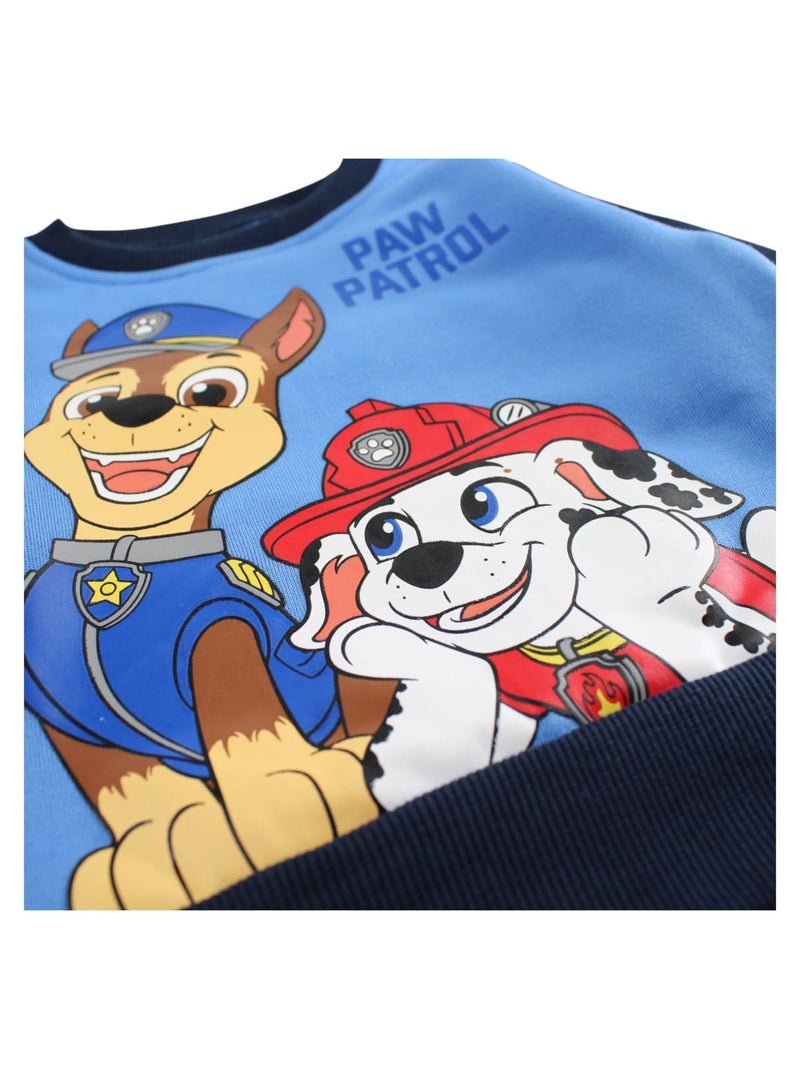 Paw Patrol - Conjunto fato de treino menino sweat e calças estampado Azul-marinho - Kiabi