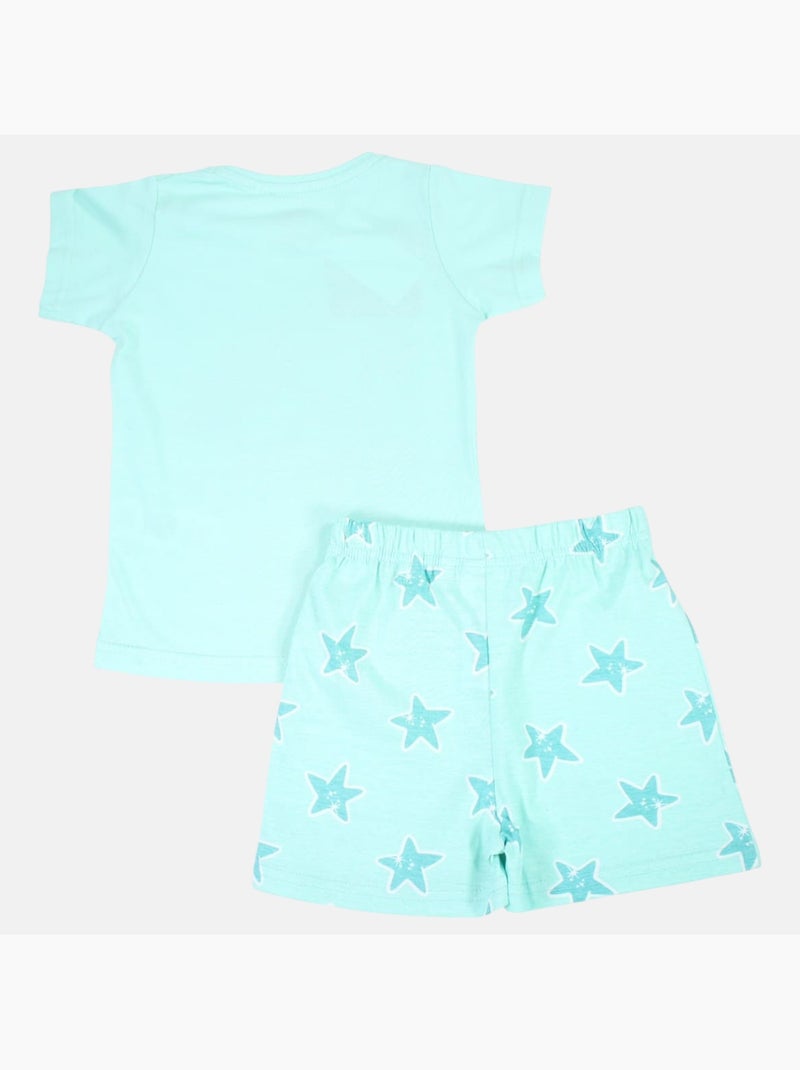 Paw Patrol - Conjunto t-shirt e calção menina estampado Azul - Kiabi