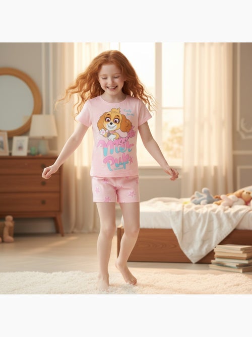 Paw Patrol - Conjunto t-shirt e calção menina estampado - Kiabi Paw Patrol - Conjunto t-shirt e calção menina estampado - Kiabi