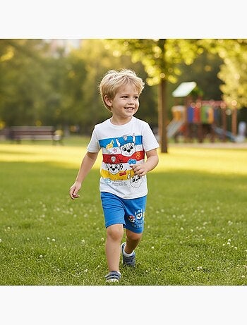 Paw Patrol - Conjunto t-shirt e calção menino estampado