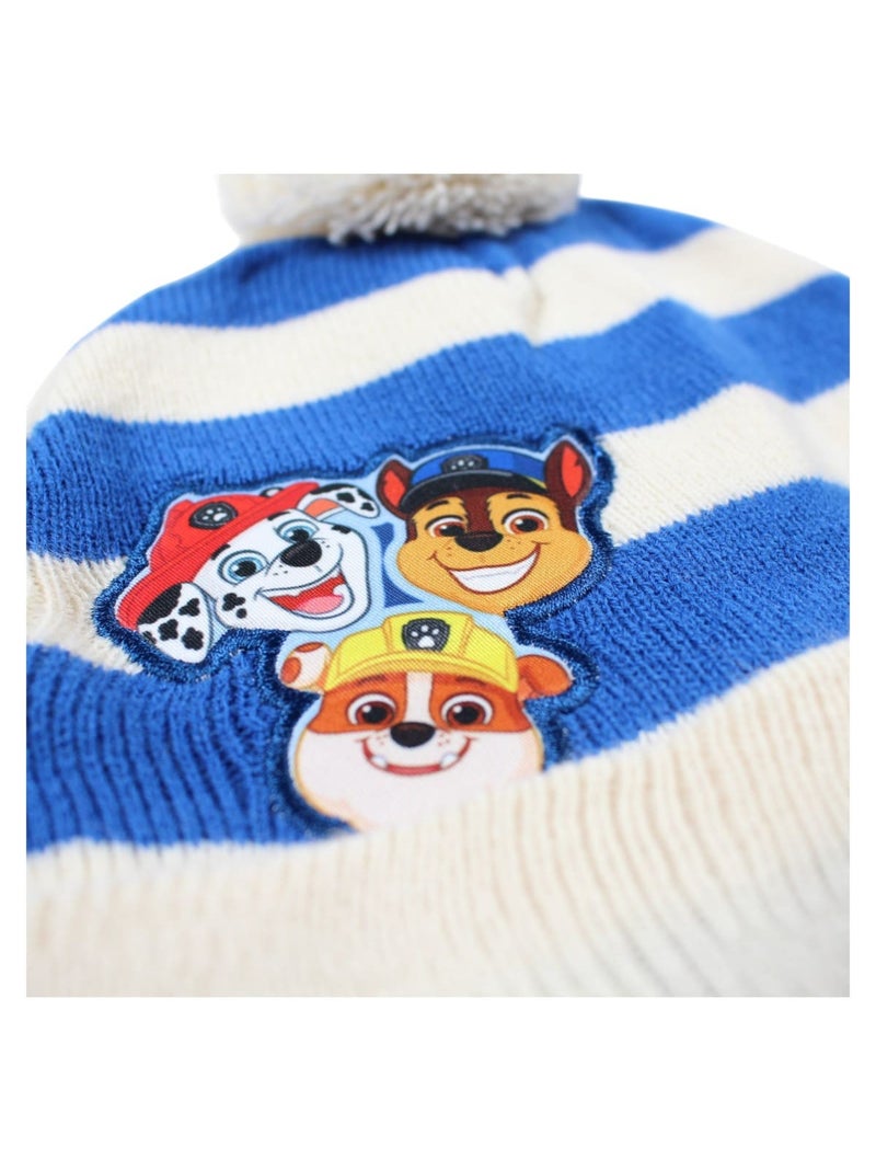 Paw Patrol - Gorro menino com pompom estampado Azul - Kiabi
