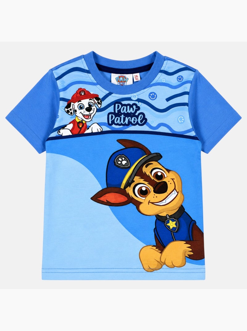 Paw Patrol - T-shirt manga curta criança estampada Azul - Kiabi
