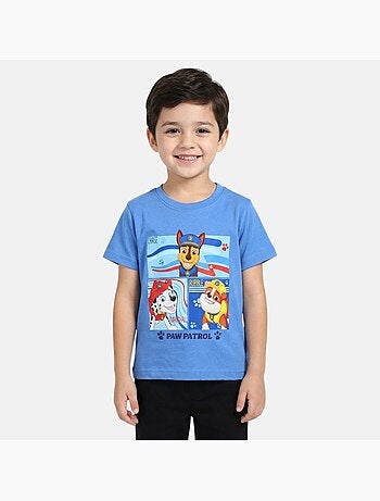 Paw Patrol - T-shirt manga curta criança estampada