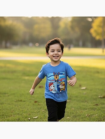 Paw Patrol - T-shirt manga curta criança estampada
