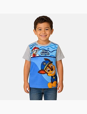 Paw Patrol - T-shirt manga curta criança estampada