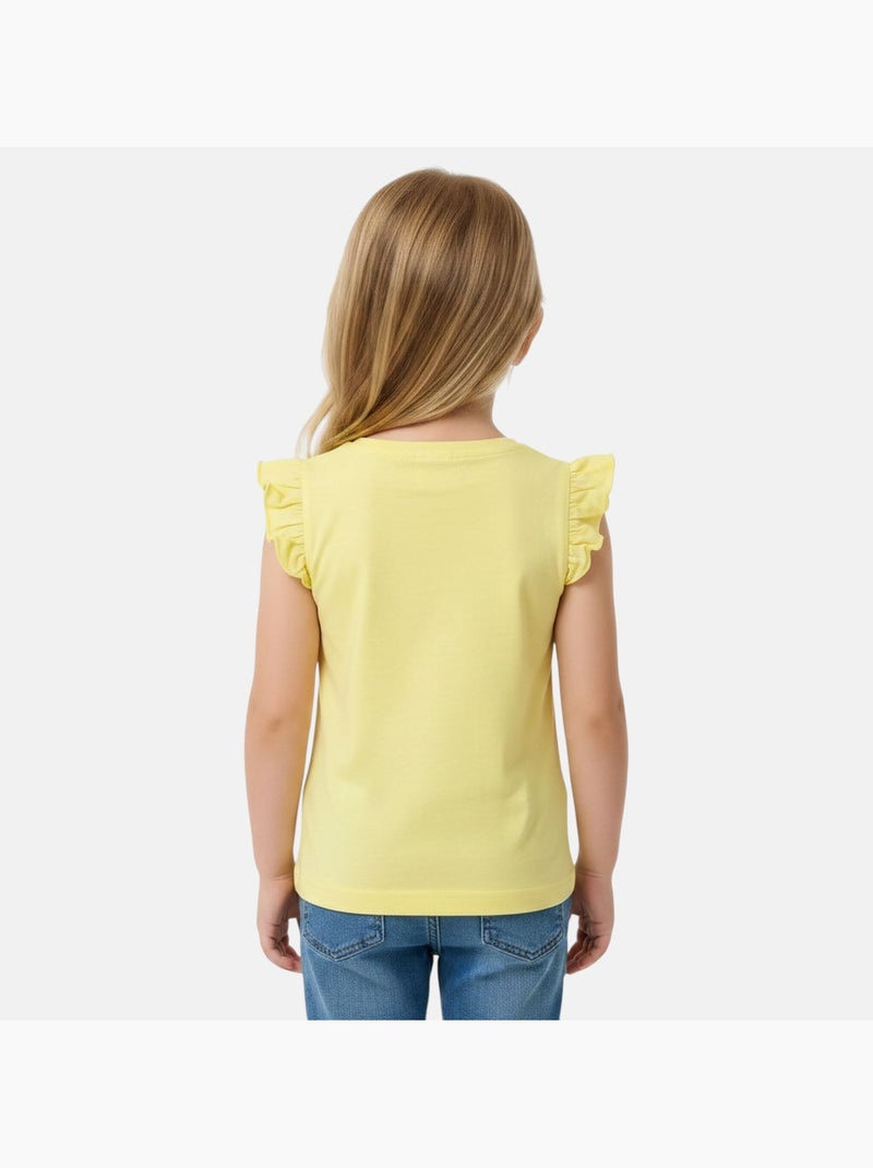 Paw Patrol - T-shirt manga curta menina estampada Amarelo - Kiabi