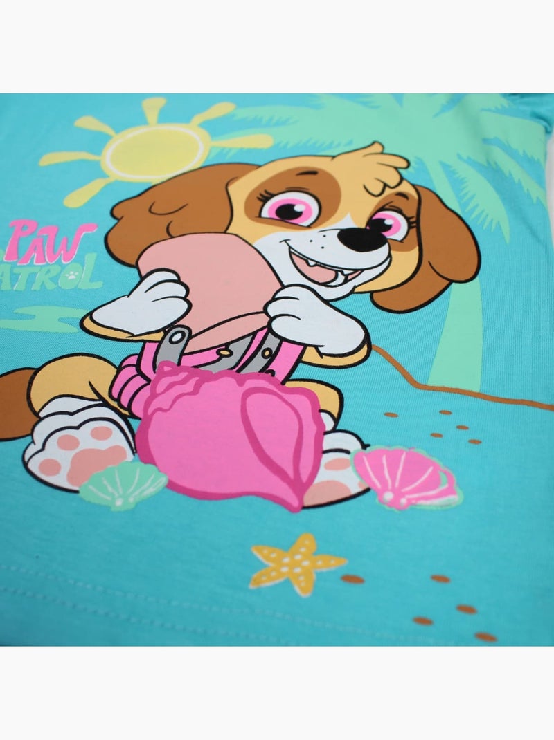 Paw Patrol - T-shirt manga curta menina estampada Azul - Kiabi