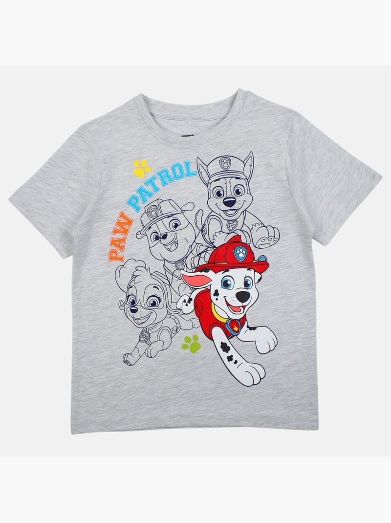 Paw Patrol - T-shirt manga curta  menino Cinza - Kiabi