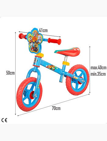 Paw patrol bicicleta sem pedais ajustável em altura máx. 20 kg