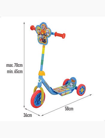 Paw patrol canine scooter 3 rodas 58x36x65-70 cm máx. 20 kg