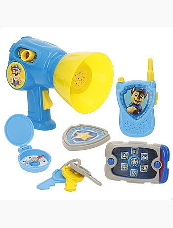 Paw patrol pack de megafone chase com acessórios