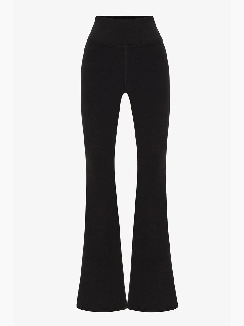 Peachy leggings de cintura alta e perna boca de sino penti Preto - Kiabi