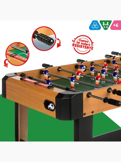 Pebolim de madeira com pernas 121x61x79 cm cb games - Kiabi