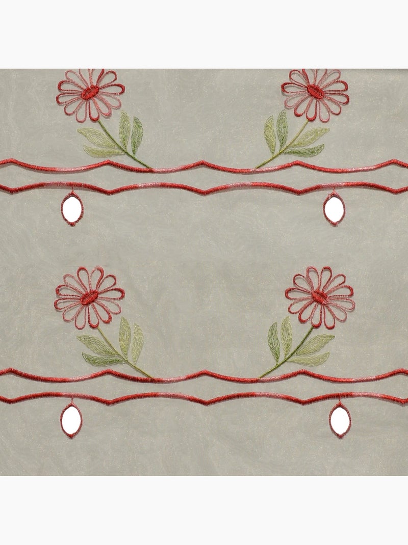 Pedaço modular bordado com motivos florais Bege - Kiabi