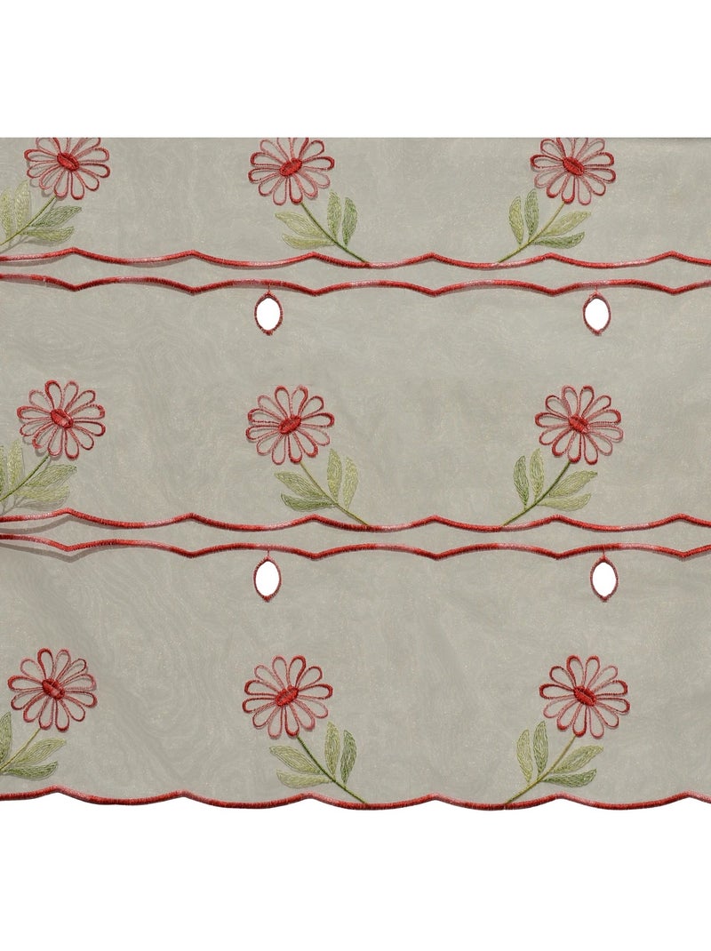 Pedaço modular bordado com motivos florais Bege - Kiabi