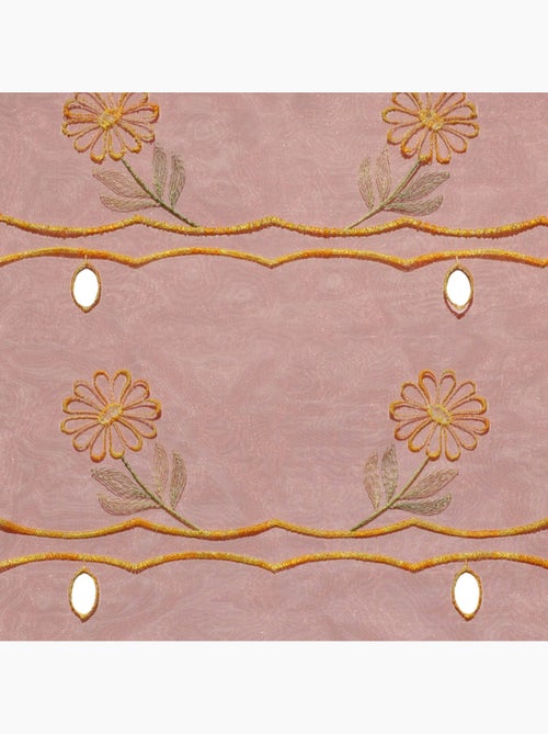 Pedaço modular bordado com motivos florais - Kiabi