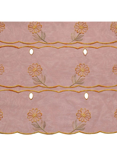 Pedaço modular bordado com motivos florais - Kiabi