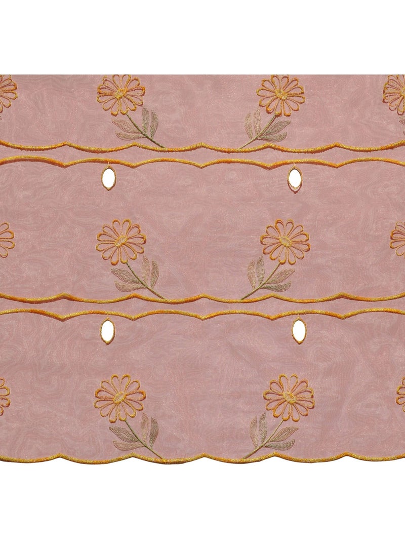 Pedaço modular bordado com motivos florais Bordô - Kiabi