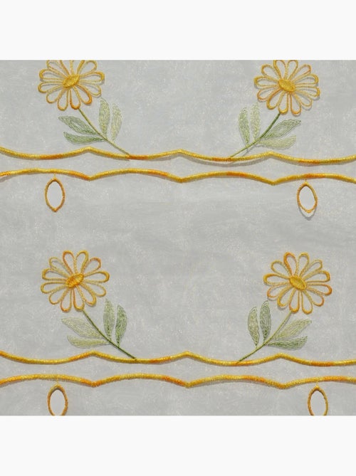 Pedaço modular bordado com motivos florais - Kiabi