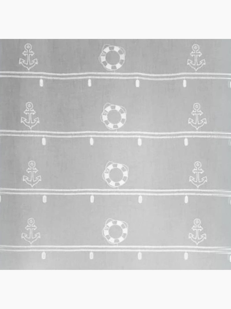 Pedaço modular bordado com motivos marinhos Branco - Kiabi