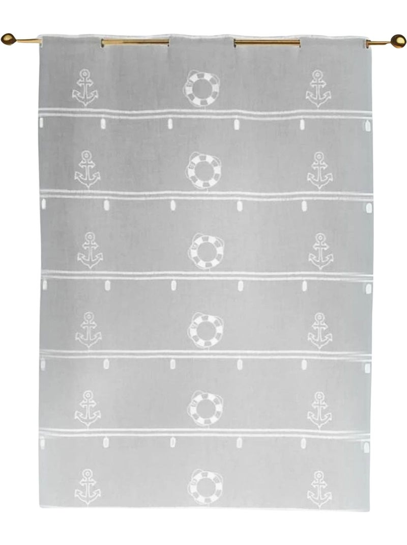Pedaço modular bordado com motivos marinhos Branco - Kiabi