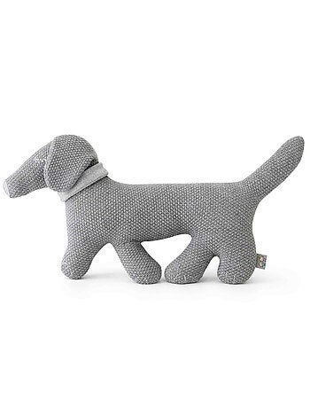 Peluche filhote de dachshund em algodão orgânico tricotado | sevira kids