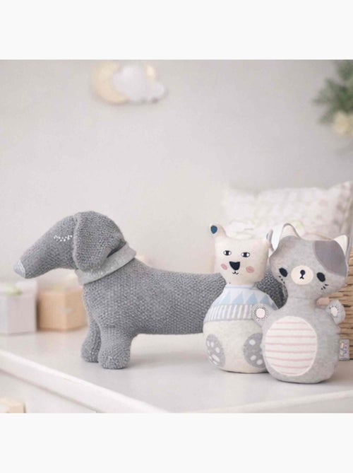 Peluche filhote de dachshund em algodão orgânico tricotado | sevira kids - Kiabi Peluche filhote de dachshund em algodão orgânico tricotado | sevira kids - Kiabi