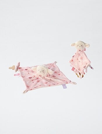 Peluche ovelha com prendedor de chupeta