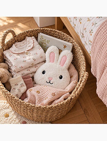 Peluche térmico plano cabeça de coelho quente ou frio