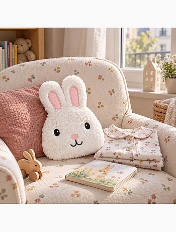 Peluche térmico plano cabeça de coelho quente ou frio