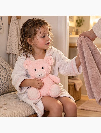 Peluche térmico porquinho macio quente e frio
