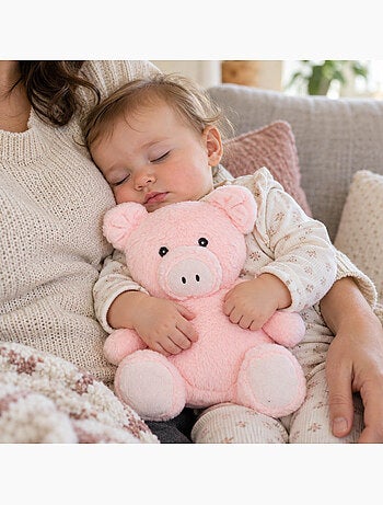 Peluche térmico porquinho macio quente e frio