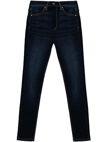 Pepe jeans pixlette high calças de ganga slim azul escuro para menina