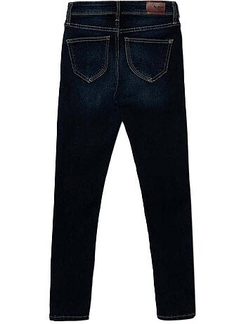 Pepe jeans pixlette high calças de ganga slim azul escuro para menina