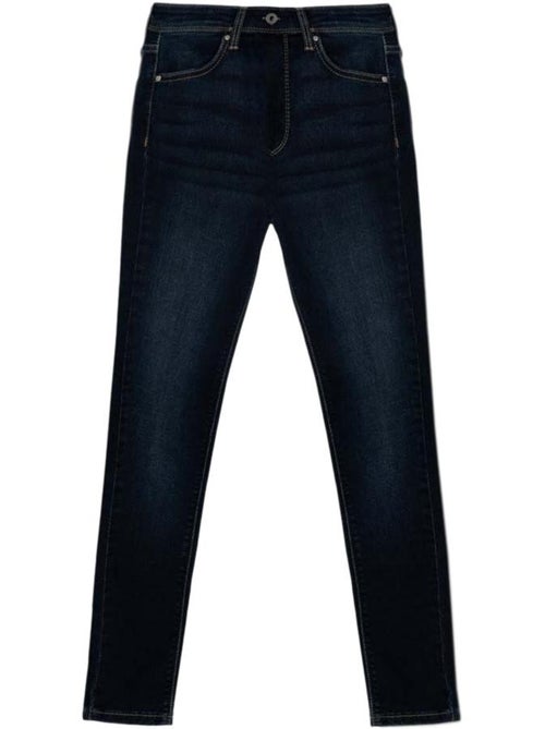 Pepe Jeans Pixlette High Calças de Ganga Slim Azul Escuro para Menina - Kiabi Pepe Jeans Pixlette High Calças de Ganga Slim Azul Escuro para Menina - Kiabi