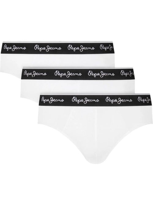 Pepe Jeans PMU - Pack 3 Slips para Homem em Branco e Preto - Kiabi