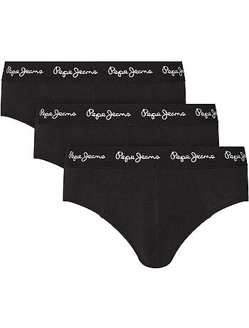 Pepe Jeans PMU - Pack 3 Slips Pretos para Homem