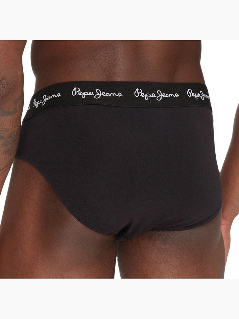 Pepe Jeans PMU - Pack 3 Slips Pretos para Homem Preto - Kiabi