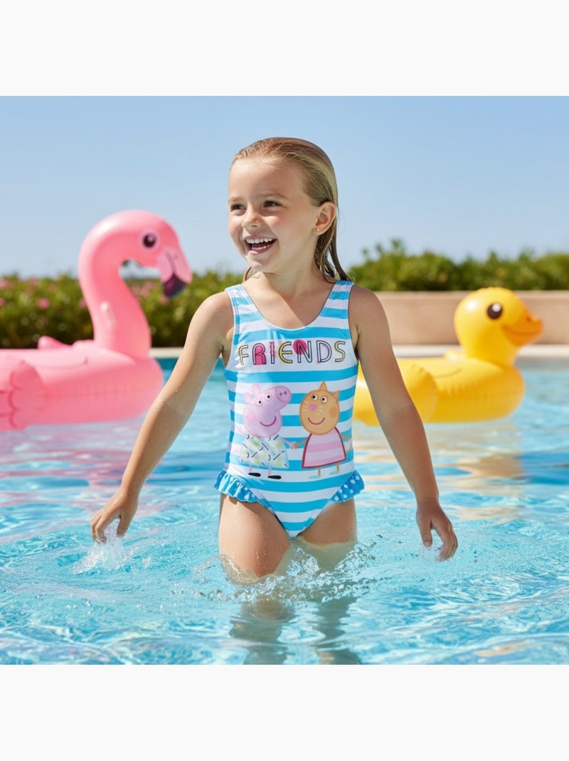 Peppa Pig - Fato de banho criança estampado Azul - Kiabi