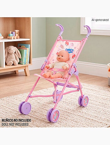 Peppa pig carrinho de bebé para boneca + 24 meses